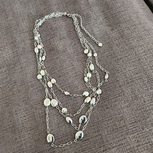 Ann Taylor Silver layered necklace